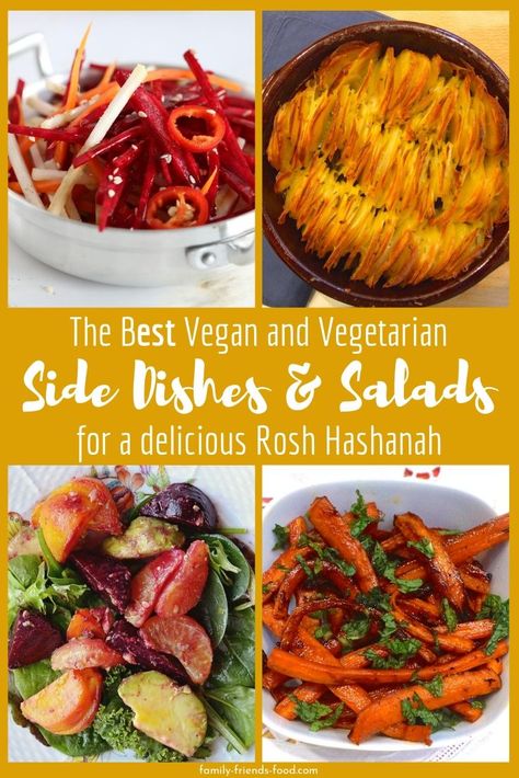 Side Dishes Salads, Rosh Hashanah Menu, Delicious Side Dishes, Rosh Hashanah Recipes, Kosher Cooking, Vegetarian Sides, Roasted Root Vegetables, Side Dishes Recipes, Kosher Recipes