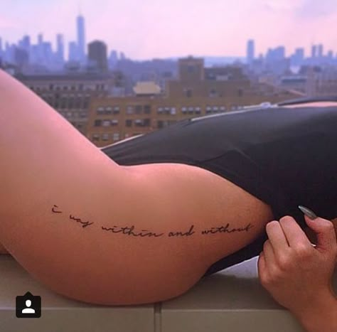 Placement Side Hip Tattoos, Hip Tattoos Women, Writing Tattoos, Inspiration Tattoos, Shoulder Tattoos, Thigh Tattoos Women, Side Tattoos, Music Tattoos, Dainty Tattoos