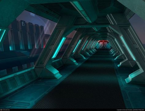 Sci Fi Hallway, Scifi Corridor, Scifi Interior, Interior Concept Art, Spaceship Interior, Sci Fi Design, Sci Fi Environment, Futuristic Interior, Futuristic Art