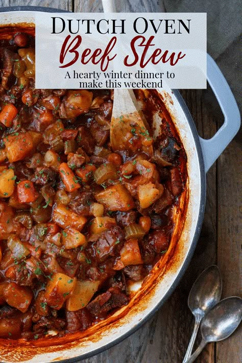 5 Hour Beef Stew, Beef Stew Recipe Oven, Cooking Stew Beef, Dutch Oven Beef Stew, Recipes Dutch Oven, Dutch Oven Beef, Oven Beef Stew, Appetizer Wraps, Easy Beef Stew