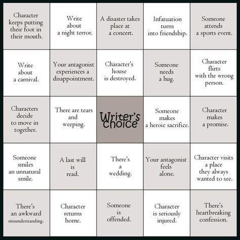 Writing Prompt Bingo - Writers Write Writing Bingo Challenge, Fanfic Tropes Bingo, Writing Prompt Bingo, Quick Writing Prompts, Oneshot Ideas Writing Prompts, Oneshot Prompts, Writing Bingo, Creative Writing Stories, Writing Club