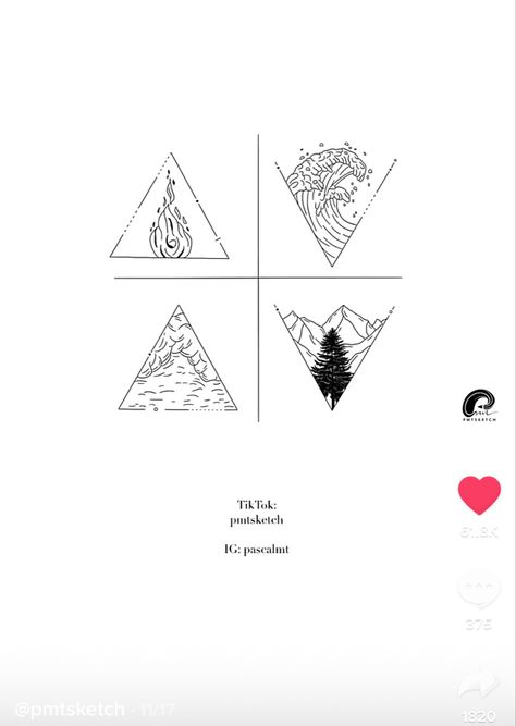 Water Earth Tattoo, Earth Element Tattoo, Air Sign Tattoo, Earth Tattoo Ideas, Fire Triangle, Children's House, Ink Tattoo Design, Globe Tattoos, Red Ink Tattoo