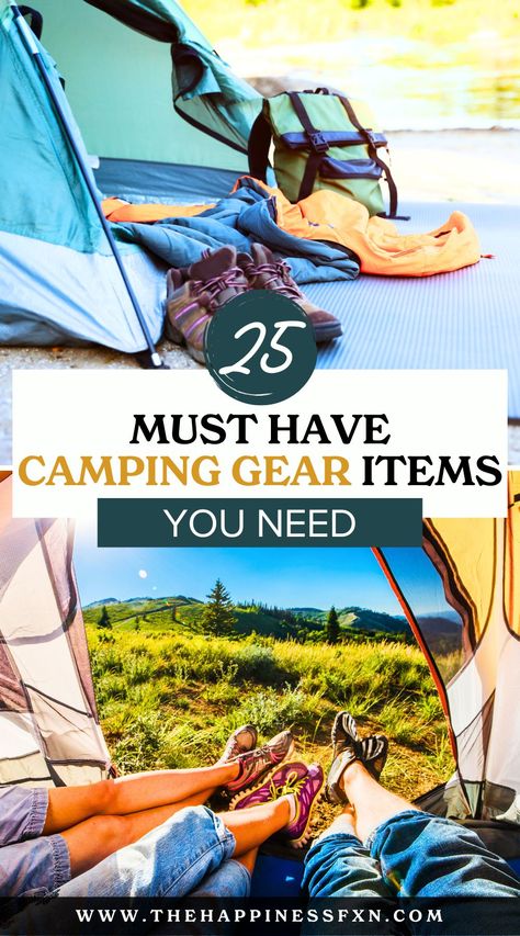 25 MUST HAVE Camping Gear Items You Needq Must Have Camping Supplies, Amazon Camping Must Haves, Diy Camping Gear, Camping Essentials For Women, Tent Camping Must Haves, Zelt Camping Hacks, Amazon Camping, Must Have Camping Gear, Camping Necessities