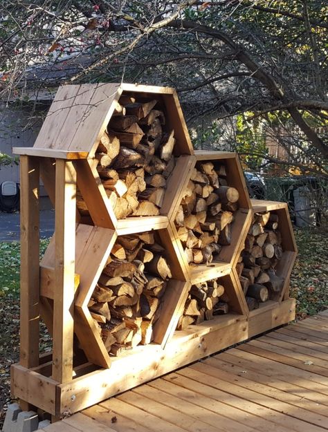 Wood Storage Fire Pit, Palette Firewood Storage, Unique Firewood Storage Outdoor, Camping Wood Storage, Wood Storage Indoor Built In, Indoor Wood Storage Ideas Diy, Corner Firewood Storage, Diy Wood Pile Firewood Storage, Backyard Firewood Storage