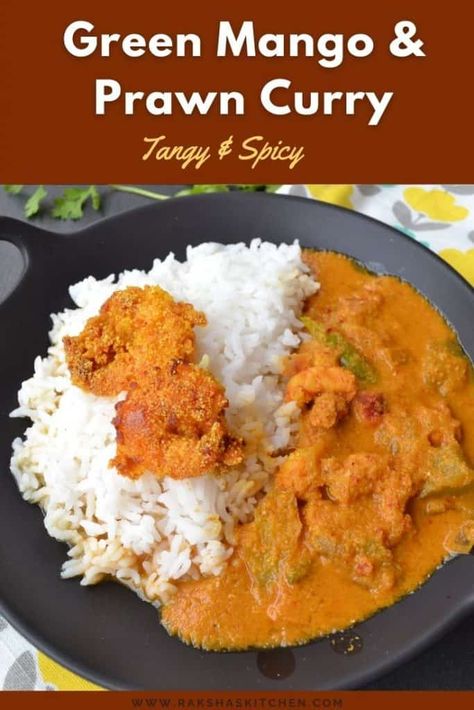 Indian Prawn Curry, Prawn Coconut Curry, Prawn Curry Recipe, Goan Prawn Curry, Prawns Curry, Prawn Curry, Goan Recipes, Homemade Dinner Recipes, Raw Mango