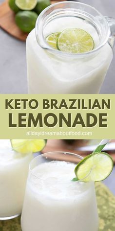 Brazilian Lemonade Recipe, Brazilian Lemonade, Sugar Free Drinks, Keto Cocktails, Desserts Keto, Low Carb Drinks, Lemonade Recipe, Diet Breakfast Recipes, Recetas Keto