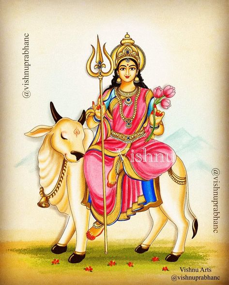 Navadurga Painting, Dussehra Story, Navaratri Images, Aari Stitches, Parvati Maa, Durga Art, Shakthi Devi, Durga Maa Paintings, Teacher Data