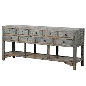 Grey Console Table, Rustic Sideboard, Country Interior, Distressed Furniture, Hall Table, Mirrored Furniture, Grey Wash, Furniture Assembly, Desk With Drawers