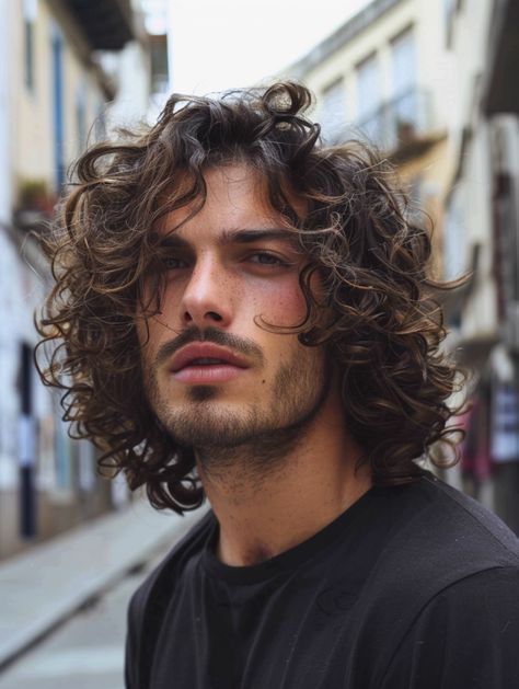 Oval Face Short Curly Hair, Mens Long Curly Haircut, Men Haircut Curly Hair Long, Messy Long Hair Men, Men’s Curly Hair Cuts Medium, Men’s Long Curly Hair, Long Hair Men Curly, Men’s Long Curly Hair Styles, Men’s Curly Hair