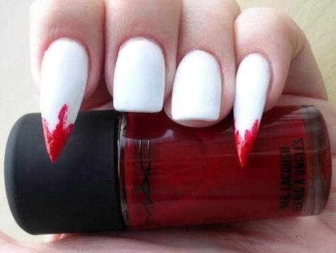 Vampire Nails, Halloween Nail Designs, Halloween Nail Art, Beauty Nail, Nail Arts, Creative Nails, Stiletto Nails, Holiday Nails, Nail Manicure