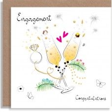 Engagement Engagement Congratulations, Engagement Card, Engagement Cards, Watercolor Wedding, Watercolor Illustration, Hand Lettering, Biodegradable Products, Hand Drawn, How To Draw Hands