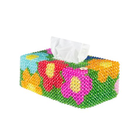 🏠✨ Each piece is crafted with love and creativity to add a touch of girly charm to your home sweet home. 🌟 Transform your space into a sanctuary of style with #TillieBeads today! 💖🛋️ #HomeDecor #Daisy #TissueBox Hand Beaded Bag, Beaded Boxes, Strung Beads, Beaded Crafts, Flower Embroidery Designs, Beaded Bags, Tissue Boxes, Acrylic Beads, Beaded Jewelry Diy