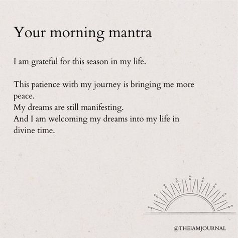 Making Your Own Happiness Quotes, Mantras For Success, Patience Mantra, Patience Affirmations, Meditation Quotes Spirituality, Manifest Mantra, Happy Mantra, Inspirational Mantras, Motivational Mantras