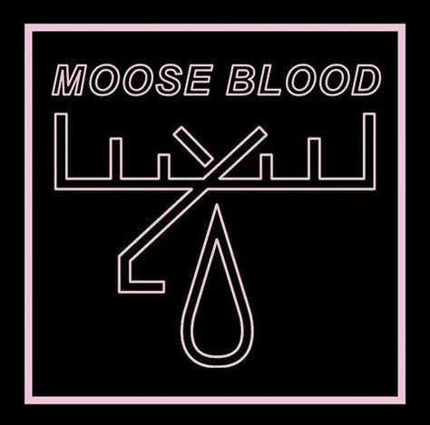 New Moose Blood album coming this summer!! Moose Blood, Blood Tattoo, Wall Flag, Logo Black, Band Merch, Pop Punk, Pink Logo, 1 Place, Music Stuff