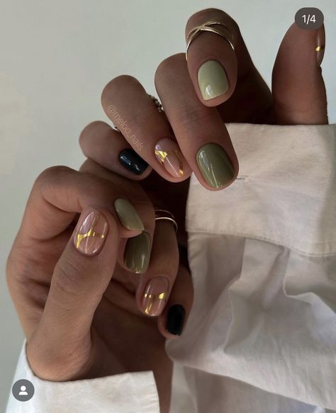 Olive Nails, Minimal Nails Art, Cute Short Nails, October Nails, Minimal Nails, Soft Nails, Short Nail Designs, Fire Nails, Funky Nails