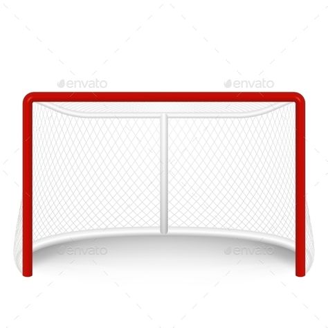 Vector Red Hockey Goal, Net. Isolated On White. Hockey Nets, Hockey Goal, Hockey Goals, Sport Vector, Goal Net, Adobe Illustrator, Hockey, Illustrator, Red