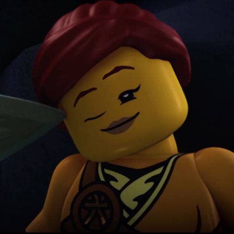 Skylar Ninjago, Lego Ninjago Skylor, Kai X Skylor Ninjago, Skylor Ninjago, Ninjago Characters, Red Hair Cartoon, Ninjago Pfp, Lego Memes, Ninjago Zane