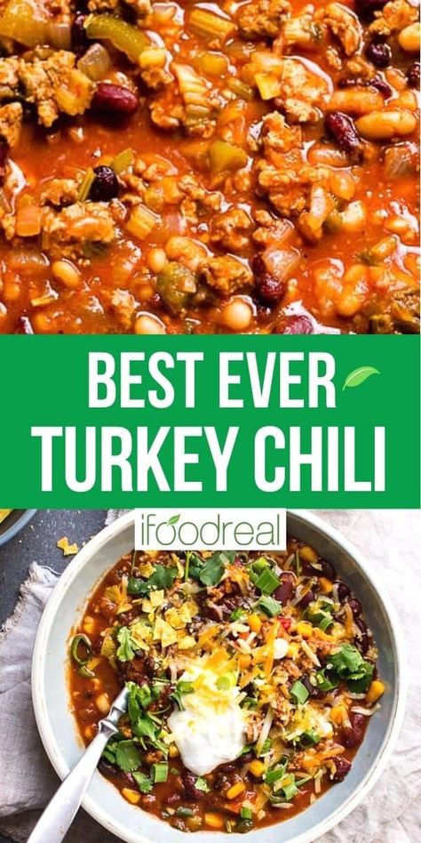 Ground Turkey Chilli, Low Calorie Chili, Best Turkey Chili Recipe, Best Turkey Chili, Healthy Turkey Chili Recipe, Turkey Chili Recipe Crockpot, Healthy Turkey Chili, Healthy Chili Recipe Turkey, Turkey Chili Crockpot