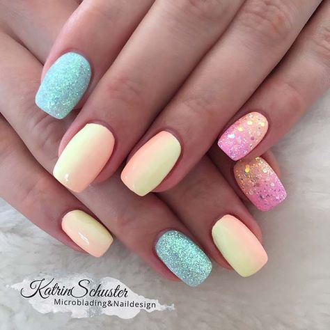 Summer Holiday Nails, Pedicure Gel, Season Nails, Cute Summer Nail Designs, Unghie Sfumate, Summer Gel Nails, Bright Summer Nails, Nail Art Designs Summer, Cute Summer Nails