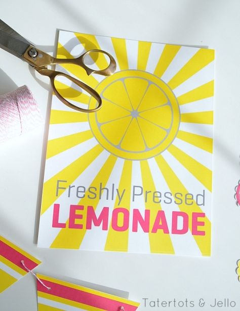 Easy Lemonade Stand, Lemonade Stand Printables, Easy Lemonade, Kids Lemonade Stands, Lemonade Stand Sign, Lemonade Stand Party, Kids Lemonade, Lemon Crafts, Pink Lemonade Party