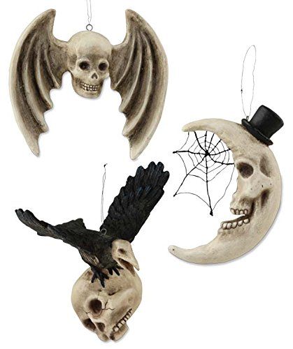 Bethany Lowe Halloween Skullduggery Skull Ornaments Set White Halloween Party, Bethany Lowe Halloween, Scary Christmas, Creepy Christmas, Dark Christmas, Adornos Halloween, Halloween Prop, Bethany Lowe, Halloween Store