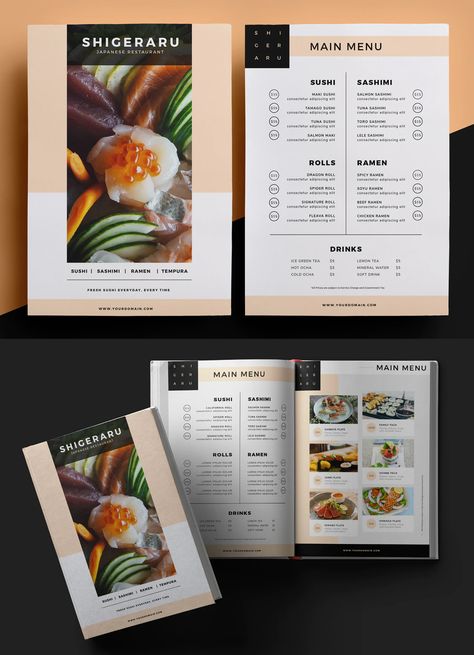 Menu Food, French Restaurant Menu, Restaurant Menu Card, Christmas Brunch Menu, Menu Design Layout, Cafe Menu Design, Sushi Design, Italian Menu, Cookbook Design