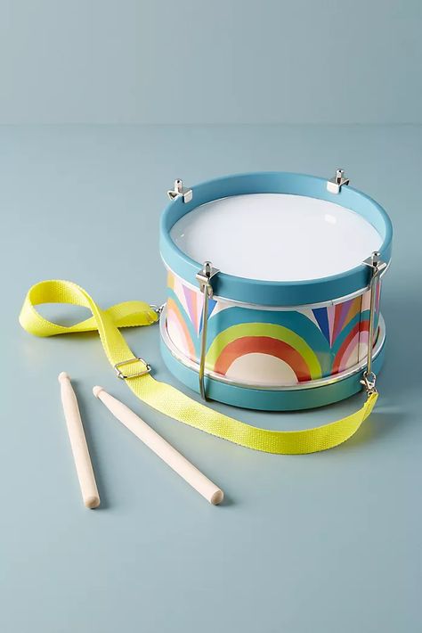 Kids Shop - Toys, Gifts, Bedding & Books | Anthropologie Homemade Drum, Diy Drums, Llama Stuffed Animal, Drums For Kids, Toy Drum, Makeup Toys, Toy Piano, Rainbow Toy, Wicker Picnic Basket