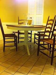 my ikea hacked antique table Ingatorp Table Hack, Ikea Ingatorp, Round Dinner Table, Apartment House, I Like That, Antique Table, Ikea Hacks, Ikea Hack, Color Combo