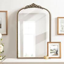 Small Wall Mirror, French Country Ideas, Arch Wall Mirror, Bathroom Mirror Frame, Arch Wall, Mirror For Bathroom, Arched Mirror, Ornate Mirror, Mirror Wall Bathroom