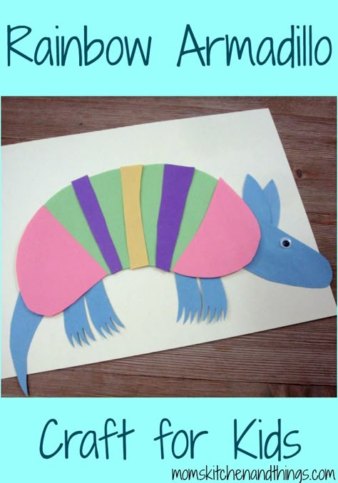 Desert Animals Preschool Crafts, Armadillo Craft Preschool, Desert Crafts For Toddlers, Armadillo Craft, Desert Crafts For Kids, Desert Preschool, Desert Animal Crafts, Western Art Projects For Kids, Desert Activities For Kids