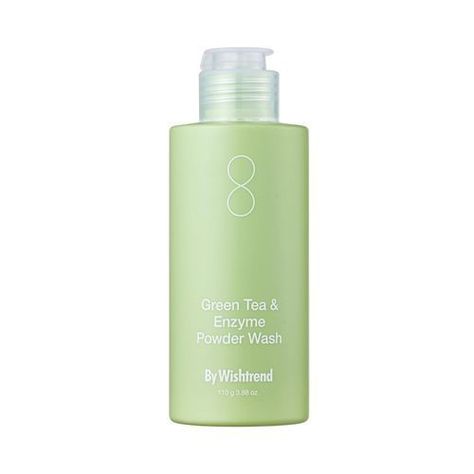 By Wishtrend - Green Tea & Enzyme Powder Wash JUMBO | YesStyle K Beauty Products, Powder Cleanser, Exfoliating Face Wash, Papaya Enzyme, Combination Skin Type, Cleansing Routine, Green Tea Powder, Tea Powder, Skin Care Brands