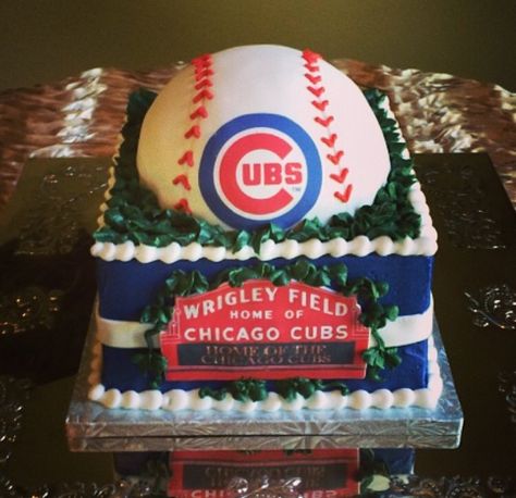 Grooms cake by Icing on the Top, one of our package vendors. Chicago Cubs, Wrigley Field Chicago Cubs Birthday Party, Chicago Cubs Cake, Chicago Cubs Wedding, Chicago Cubs Birthday, Cubs Birthday Party, Cubs Cake, Birthday Cake Images, Baseball Theme Birthday, Baseball Cake