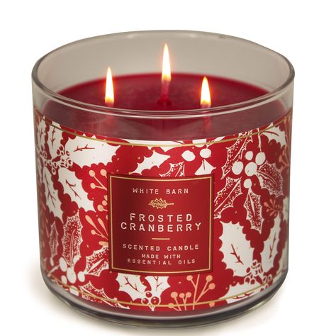 PRICES MAY VARY. Frosted Cranberry : Frosted Cranberry White Barn 3-Wick Candle, it smells like: snow-kissed fruits in the forest. Fragrance notes: iced cranberries, blonde woods, red apple and tonka bean. Red Christmas Candle, Cranberry Candles, Frosted Cranberry, Winter Candles, Glade Candles, Burr Basket, Bday Wishlist, Wishlist Ideas, Candles Christmas