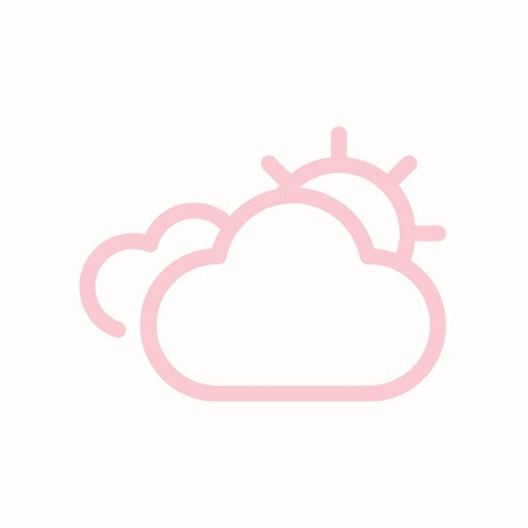 Weather Ipad Inspiration, Weather App Icon, Pink Apps, Icons Ig, Iphone Widgets, Weather Icon, Screen Aesthetic, Weather Icons, Ios App Icon Design