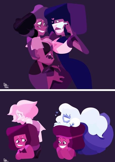 Aww :3 i ship it Garnet And Rhodonite, Garnet X Steven, Steven Universe Rhodonite Pearl And Ruby, Pearl X Garnet Fanart, Steven Universe Garnet Fanart, Pearl And Garnet Fusion, Steven Universe Rhodonite, Garnet X Pearl, Garnet Pfp