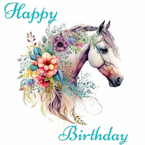 Happy Birthday With Horses, Happy Birthday Horse Lover, Horse Happy Birthday Image, Happy Birthday Cowgirl, Happy Birthday Verses, Happy Birthday Niece, Happy Birthday Wishes Pics, Birthday Wishes Pics, Happy Birthday Black