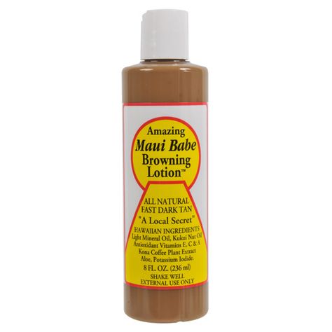 Maui Babe Amazing Browning Lotion  -- This is the BEST tanning lotion I have ever used. Maui Babe Browning Lotion Results, Johnson Vanilla Oat Lotion, Bio Oil Body Lotion, Browning Lotion, Maui Babe Tanning Lotion, Maui Babe Browning Lotion, Maui Babe, Best Tanning Lotion, Kona Coffee