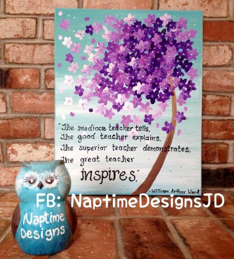 Painted canvas for teacher classroom Inspiring Teacher quote facebook: NaptimeDesignsJD #ECMC Teachers Day Canvas Painting, Teacher Painting Canvas Classroom, Teacher Quote, Teacher Day, Teacher Quotes Inspirational, Easy Face Mask Diy, Canvas Painting Tutorials, Easy Face Masks, Mask Diy