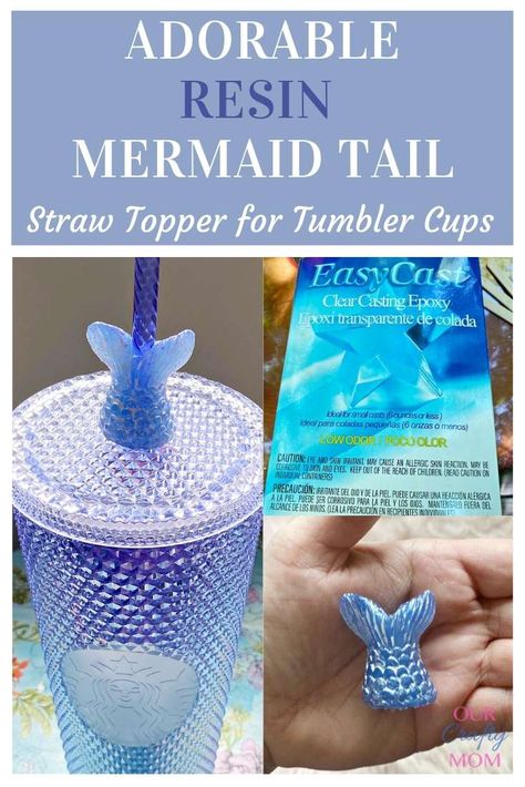 Resin Straw Topper, Diy Straw Toppers, Straw Toppers, Resin Ideas, Cute Mermaid, Diy Tumblers, Starbucks Tumbler, Upcycled Crafts, New Crafts