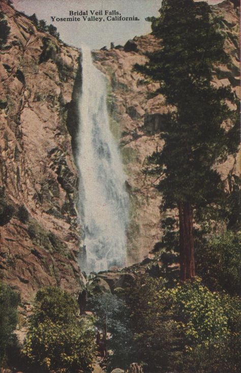 Old Landscape Photography, Vintage Yosemite, Nature Film, Western Artwork, Nature Posters, Nature Girl, National Park Posters, Old Postcards, Nature Travel