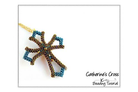 Cross Seed Bead Patterns, Beaded Cross Pendant Jewelry Gift, Classic Handmade Cross-shaped Jewelry, Beaded Cross Pendant Tutorials, Cross-shaped Beaded Jewelry For First Communion, Free Jewellery Making Tutorials, Right Angle Weave, Pendant Tutorial, Beaded Cross