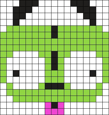 Gir Perler Bead Pattern, Gir Perler Pattern, Kandi Cuff Designs, Gir Perler Bead, Garfield Kandi, Gir Kandi, Kandi Inspo, Kandi Cuffs, Diy Kandi