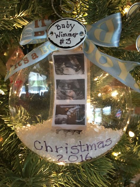 Ultrasound Christmas Ornament Baby Sonogram Ornament Diy, Ultrasound Christmas Ornament, Christmas Ornament Homemade, Ultrasound Ornament, Diy Photo Ornaments, Grandparents To Be, Christmas Ornament Diy, Christmas Baby Announcement, Baby Christmas Ornaments