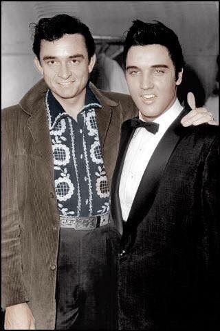 Two icons. Johnny Cash and Elvis Presley Sun Records, Jerry Lee Lewis, Jerry Lewis, Elvis Presley Photos, Shania Twain, Priscilla Presley, Lisa Marie Presley, Country Stars, Jennifer Connelly