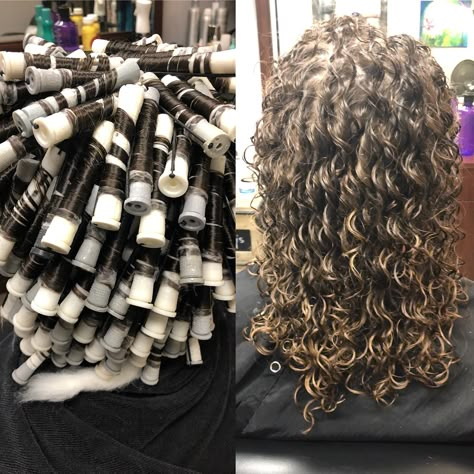 Spiral perm!! I LOVE doing perms because I can keep the hair and curls looking healthy and natural!! Thank you @trionicshaircare and… Spiral Perm Long Hair, Curling Fine Hair, Types Of Perms, Perm Curls, Long Hair Perm, Spiral Perm, Short Permed Hair, Curly Hair Problems, Types Of Curls