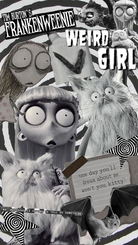 ♡ 𝐰𝖊𝖎𝖗𝐝 𝖌𝖎𝖗𝖑 ♡ // #frankenweenie Weird Girl Frankenweenie, Beetlejuice Tim Burton, Tim Burton Art Style, Henry Selick, Stop Motion Movies, Weird Girl, Tim Burton Art, Dream About Me, Understand Me