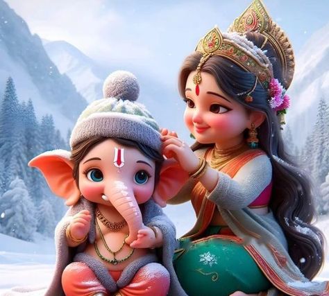 Ganesh With Parvati, Radha Krishna Aesthetic Images, Krishna Aesthetic Images, Cartoon Images Hd, Radha Krishna Aesthetic, Wallpaper Hanuman, Parvati Maa, Krishna Aesthetic, Hanuman Hd