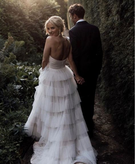 Chosen by One Day’s Instagram profile post: “A G A T A | Beautiful chosen bride Sophie an absolute showstopper in our Agata Gown, as featured in @hellomaymagazine | Captured by…” Tiered Tulle Wedding Dress, Wedding Dress With Tulle, Tiered Wedding Dress, Elegant Bridal Dress, Tulle Wedding Dresses, Highland Wedding, Cabo Wedding, Dress With Tulle, Tulle Wedding Gown