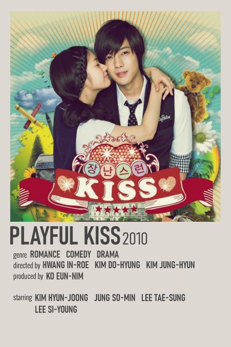 made by me :) Playful Kiss Poster, Playful Kiss Kdrama, Korean Drama Poster, Kiss Kdrama, Playful Kiss, Korean Drama Series, Korean Drama Tv, Korean Drama List, Film Posters Vintage