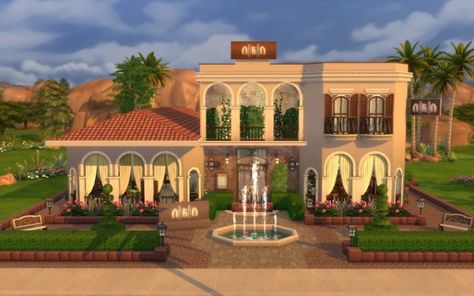 Via Sims: Ristorante Italiano • Sims 4 Downloads Sims 4 Store, Sims 4 Restaurant, Lotes The Sims 4, Italy Restaurant, Spanish Restaurant, Italian House, Sims 4 House Design, Casas The Sims 4, Sims Building